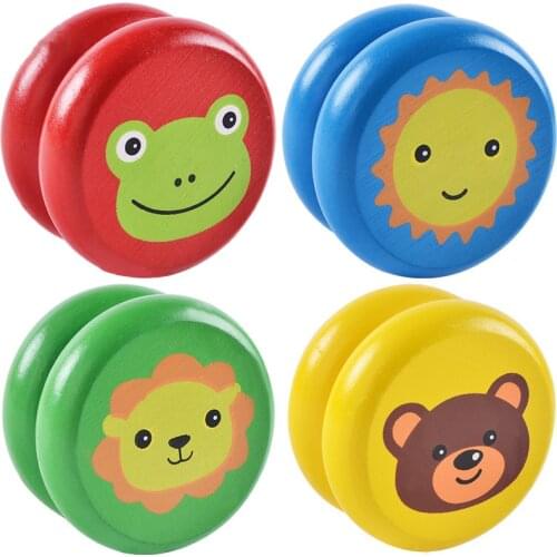 Baby Classic Toys Wooden Yoyo Toys Kids Intelligence Educational Toy Hand-Eye Coordination Development Yoyo Toy Random Color