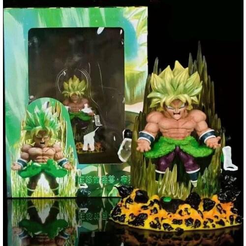 15cm Dragon Ball Broly Figura with Led Light Dragon Ball Super Saiyan Broly Action Figure Model Toy