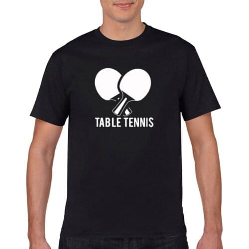Summer street clothes mens cotton short sleeve round neck Sports Stationery fun T-shirt table tennis print T-shirt Harajuku