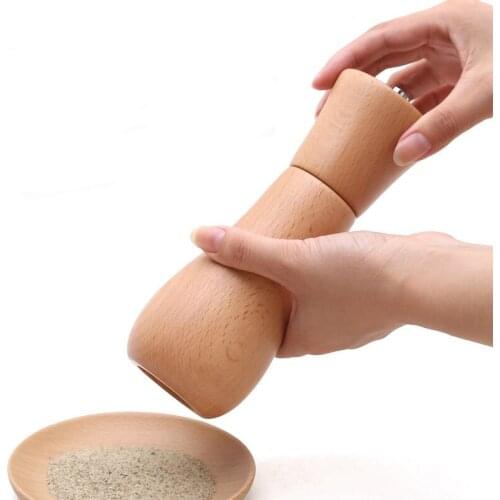 High-end 2pcs wood Manual Pepper Grinder Pepper Spice Jar