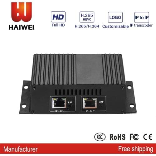 HWCODEC H.265 H.264 4K 30FPS Streaming Media Transcoder IPTV IP to IP Transcoder With HLS RTMP RTSP HTTP UDP Unicast/Multicast