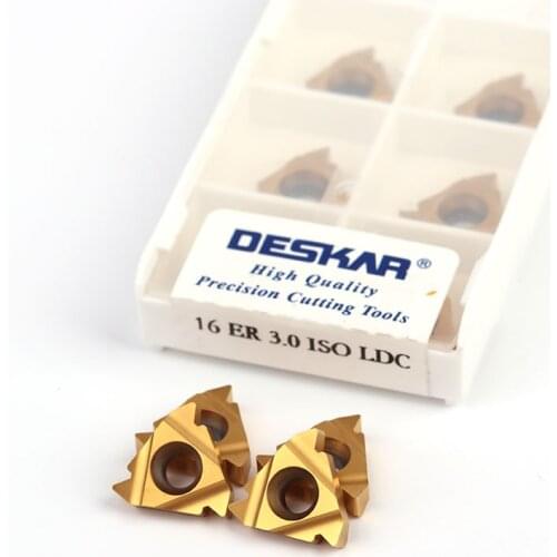DESKAR 16ER 16IR 0.5ISO 0.75ISO 1.0ISO 1.5ISO 1.75ISO 2.0ISO 2.5ISO 3.0ISO 3.5ISO LDC Carbide Threading insert CNC lathe tool
