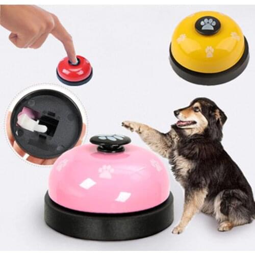Interactive Pet Dog Cat Training Bell Toys Kitten Puppy Food Feed Reminder Puzzle Toy Development Intelligence Squeak Sound Toy