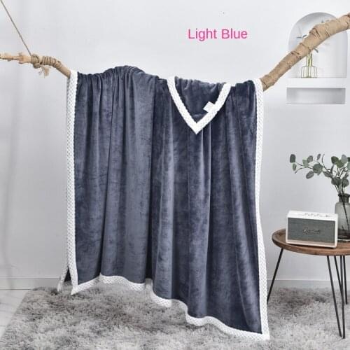 Coral velvet air-conditioned blanket,double-sided milk fluff blanket solid-color blanket single double nap blanket cover blanket
