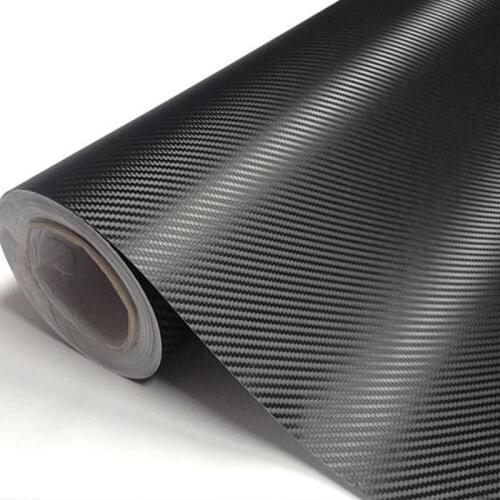 Hot Sales Car Body Film 3D Carbon Fiber Black Vinyl Self Adhesive Car Wrap Sticker Air Release 31/50cm Automotive Accessories