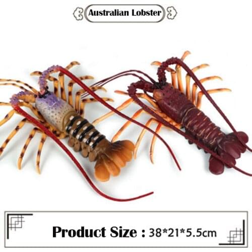 Sea Life Australian Lobster Simulation Animals Collection Model Plastic Hand Model Series Christmas Toys Gift For Children Kids