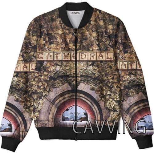 CAVVING 3D Printed CATHEDRAL BAND Zipper Bomber Jackets Men Overcoat Mens Coat Zip Up Jackets for Women/Men
