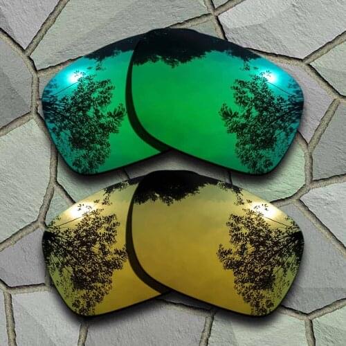 Jade Green&Yellow Golden Sunglasses Polarized Replacement Lenses for Oakley Holbrook