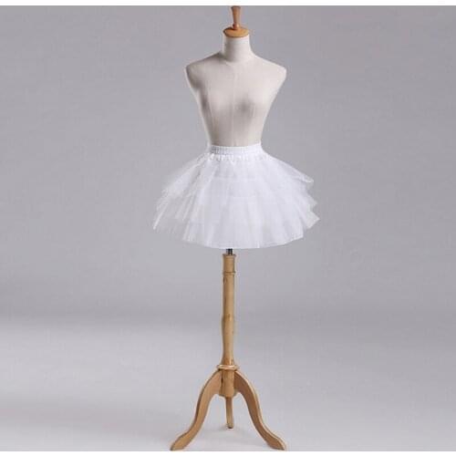 2018 new White Women Girls Vintage Multilayer Pleated Petticoat Ballet Bubble Short Tutu Skirt