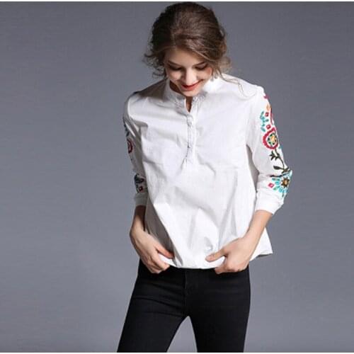 Newest Fashion Women Sprint Summer Print Shirt Blouse Summer and Autumn Regular Full Sleeve Casual Woman Shirt Blouse