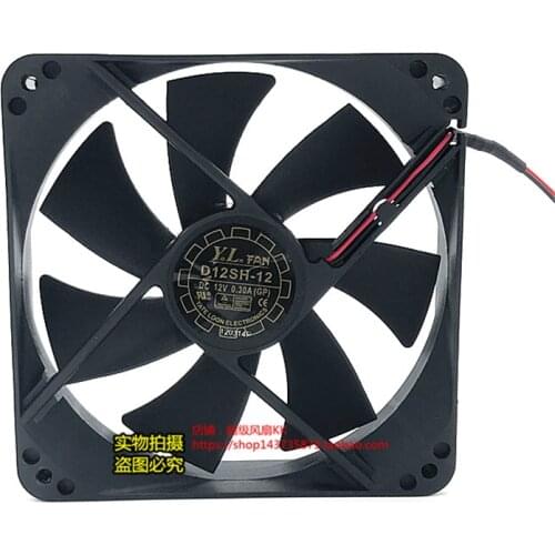 New original D12SM-12 D12SH-12 12V 0.30A 12cm 12025 power chassis silent fan