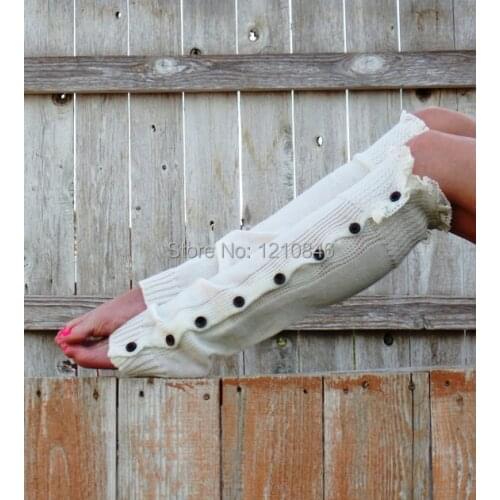 Wholesale Winter Leg Warmers for Women Fashion Gaiters Boot Cuffs Socks Women Warm Black White Womens Accessories 100pairs/lot