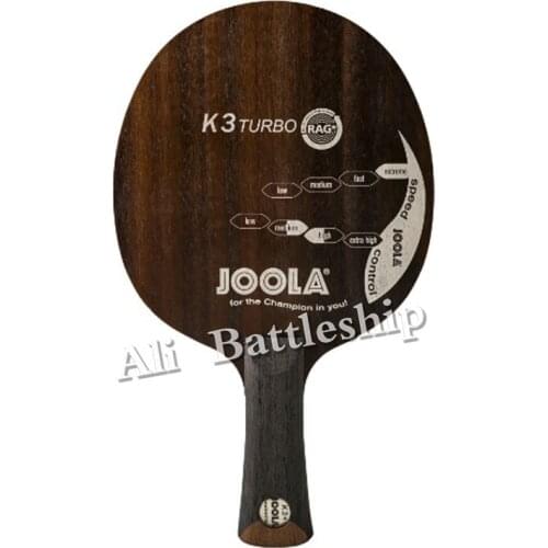 Original Joola New K3 TURBO K3+ SP, Ebony, 7 Ply Wood, Loop Offensive K3 Plus Table Tennis Blade Racket Ping Pong Bat