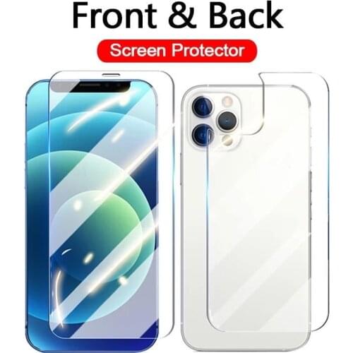 Front and Back Full Cover Tempered Glass For iPhone 12 11 Pro Max 12mini X XS XSMAX XR 12Pro 11Pro Screen Protector Glass