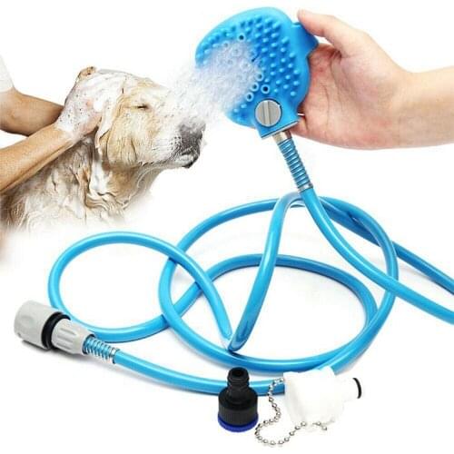 Dog Scrubber Sprayer Pet bath nozzle Bathing Tool Comfortable Massager Shower Tool Cleaning Washing Bath Sprayers Palm-Sized