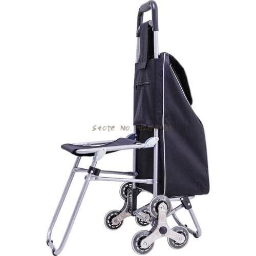 Grocery Shopping Cart Folding Elderly Carts Can Sit On Portable Trolley Trailers And Portable Household Small Trolleys