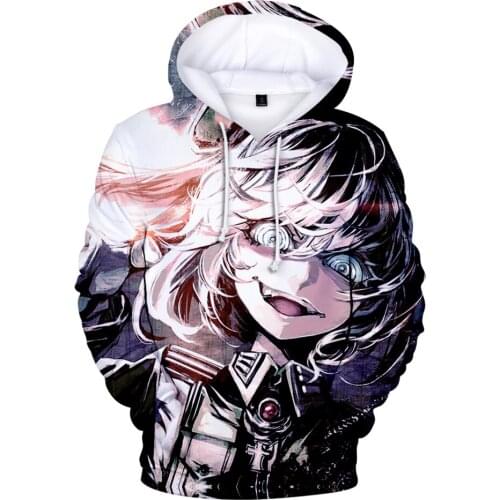 Hot Anime Saga of Tanya the Evil 3D Fashion print Hooded sweatshirt Men/Women Casual Hip hop Hoodies Boys/girls Children Clothes