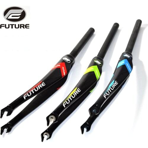 FUTURE full carbon fiber bicycle fork 700C road bike 3k gloss front forks Straight tube diameter 28.6mm 3 colors bike parts