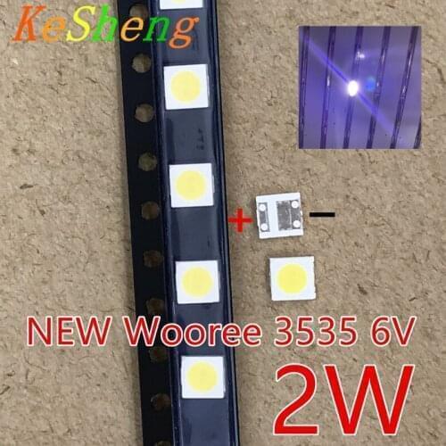 WOOREE LED Backlight 2W 6V 3535 150LM Cool white WM35E2F-YR09B-eA LCD Backlight for TV TV Application 400PCS