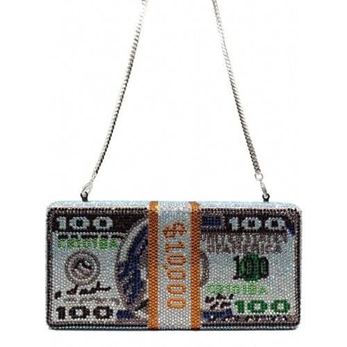 XIYUAN Women Cluthes handmade beaded Crystal evening bags fashion diamond purse and handbags vintage wedding bride mini handbag