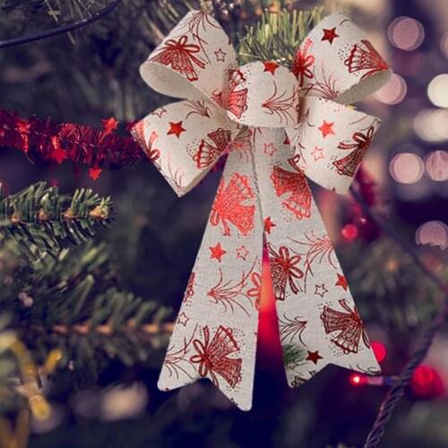 1/5pcs Big Christmas Bowknot Bow Decoration Christmas Tree Decoration Xmas Ornament New Year Festival Party Home Wedding Decor