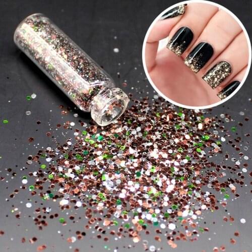 1@# 1box Mixed Color Brown Blue Ultrathin Paillette Deep Colors Gel Nail Art Polish Varnish Manicure UV Colors Permanent Hybrid