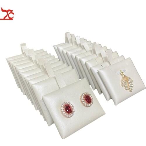 10 PCS Earring Pendant White Puff Card Jewelry Case Display Pads 5x4cm 2" x 1 1/2"