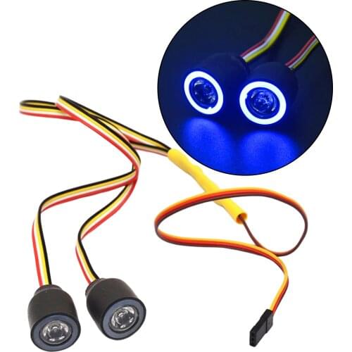 20mm Colorful Angel Eyes LED Light Headlights for 1/10 RC Crawler Cars