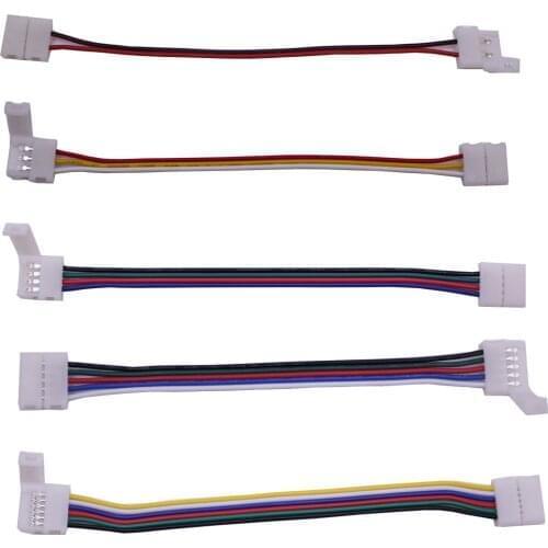 2pin 3pin 4pin 5pin 6pin led wire connector Electronic Connector Wire cable for led strip light tape white cct RGB RGBW RGBCCT