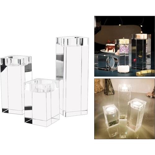 3Pcs Tealight Holder Candles Stand Table Centerpiece LED Candles Home Decor