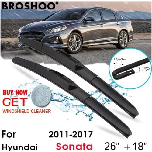 Car Wiper Blade Front Window Windscreen Windshield Wiper Blades J hook Auto Accessories For Hyundai Santa 26"+18" 2011-2017