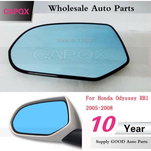CAPQX Clear Rear View Mirrors Glass lens with heated and blue colour FOR HONDA ODYSSEY RB1 2005 2006 2007 2008 side mirror Lens