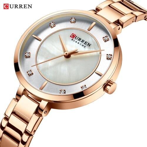 CURREN Fashion Luxury Women Watches Rose Gold Ladies Bracelet Watches Reloj Mujer New Waterproof Quartz Watches For Women Clock