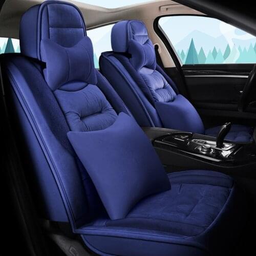 Car Seat Cover Winter Warm Velvet Seat Cushion Universal Front Rear Back Chair Seat Pad For Audi A3 A4 A5 A6 A7 Series Q3 Q5 Q7