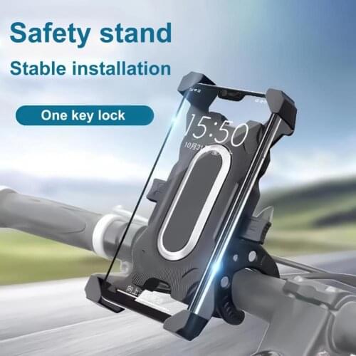 Phone Holder Self-locking Waterproof Adjustable Bicycle Cell Phone Navigation Support For Motor Cycle Bracket Mountain Bike