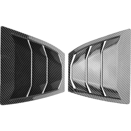 DHBH-for Mazda 3 Axela 2014-2018 Carbon Fiber ABS Rear Window Triple-cornered Bowl Cover Car Styling Accessories 2Pcs