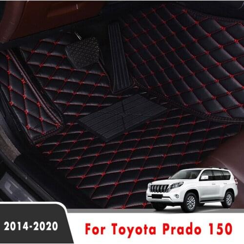 For Toyota prado 150 2020 2019 2018 2017 2016 2015 2014 (7 Seater) Car Floor Mats Styling Protect Leather Interior Accessories
