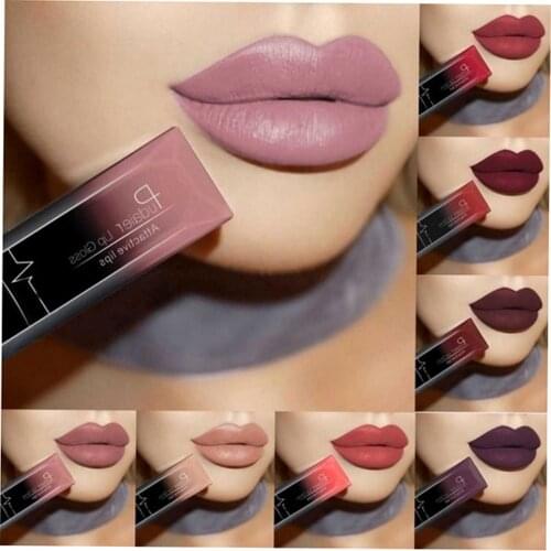 Long Lasting Liquid Lipstick Soft Matte Velvet Lip Gloss Non Stick Cup Lip Makeup Lip Lipstick Cosmetic for Women