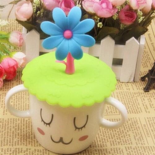 HOT Sale Creative Silicone Tree Leakproof Coffee Cup Suction Lid Cap Sealed Cup Cover Novelty Gift Kitchen Accessories LINSBAYWU