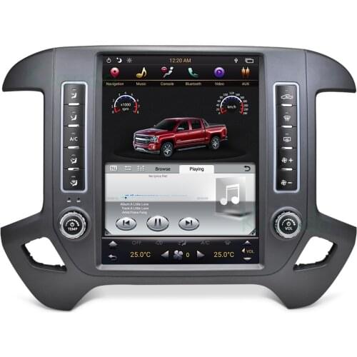 Krando Android 9.0 4G ram 12.1" Tesla style Vertical car radio For Chevrolet Silverado and GMC Sierra 2014-2018 gps KD-CS452