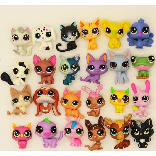 Buy 5 Get 2 Gifts 3 cm Loose Old Pet Shop Toys Cat Puppy Figure Mini Toy Figures Classic Little Pet Toys