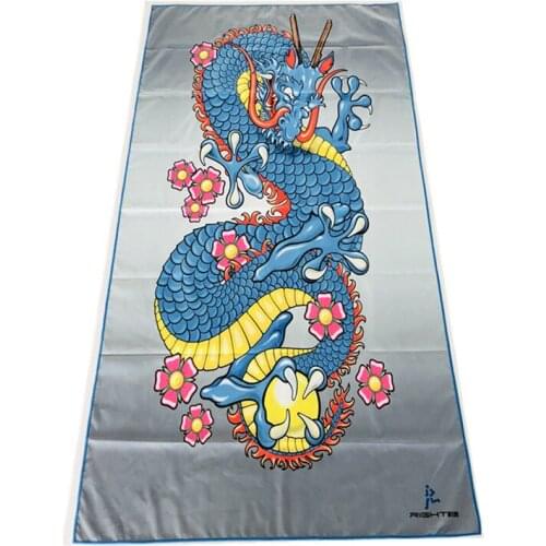 Customized printing light weight quick dry super absorbent microfiber beach towel travel towel with mesh bag