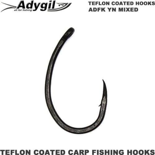 Adygil Matt Black Fishing Coated Carp Fishing Hooks Kits ADFK YN MIXED #2 #4 #6 #8 #10 100pcs/lot
