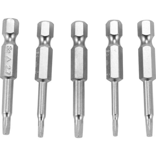 5Pcs Set Triple-cornered Screwdriver Bits S2 Steel 1/4 inch Hex Shank 50mm Long Screwdrier Set DIY Hand Tools
