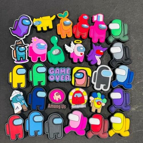 New Arrival 1Pcs Robot Game PVC Shoe Charms Accessories Garden Shoe Decoration for Clog Designer Buckle Kid Party Gift Croc Jibz