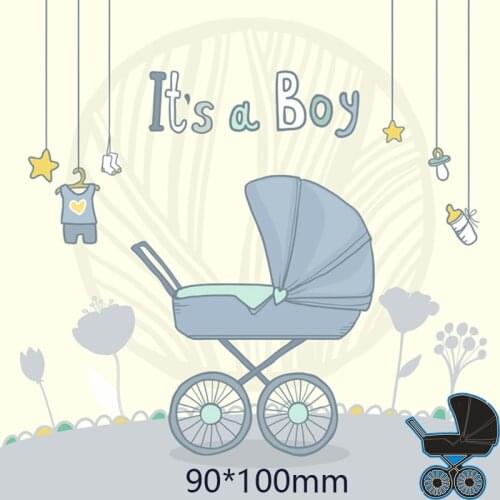 90*100mm Baby carriage new Metal Cutting Dies for card DIY Scrapbooking stencil Paper Craft Album template Dies