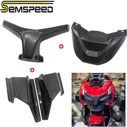 New Carbon Black For Honda ADV 150 adv150 2019 2020 Motorcycle Front Wheel Hugger Fender Guard Beak Nose Extension Cowl Cover