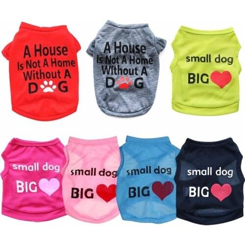 Love Dog Clothes For Small Dogs Puppy Vest Warm T Shirts for Pet Clothes Pet Dogs Clothing Pet Cat Coat Chihuahua Cats Vest 35