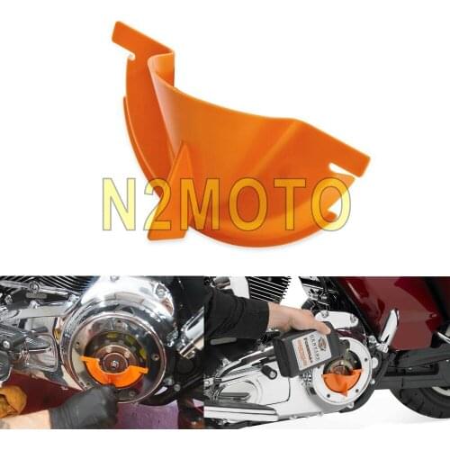 63797-10 Orange Motorcycle Oil Fill Funnel Primary Oil Fill Hopper Case for 06-17 Dyna 07-later Softail Touring Trike Models