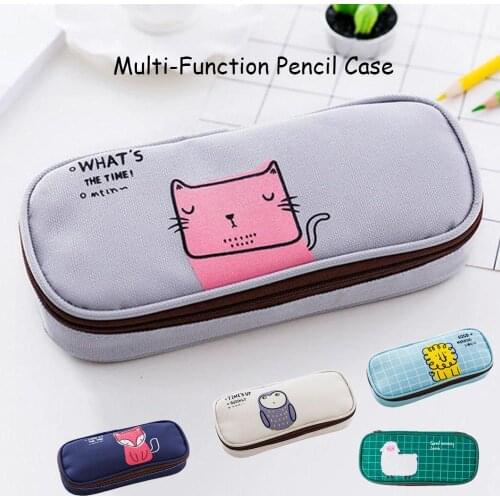 Kids Cute Cartoon Pencil Case Large Capacity Pencil Bag Stationery Pen Organizer Pouch for Students School Office Supplies